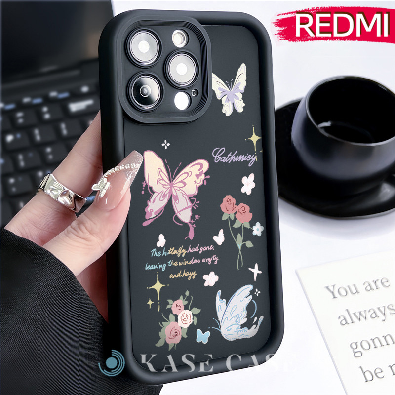Estetik Butterfly Silicone SoftCase Redmi NOTE 13 Pro Redmi 12 13C Xiaomi-POCO-M4 Pro Soft Polos Hit