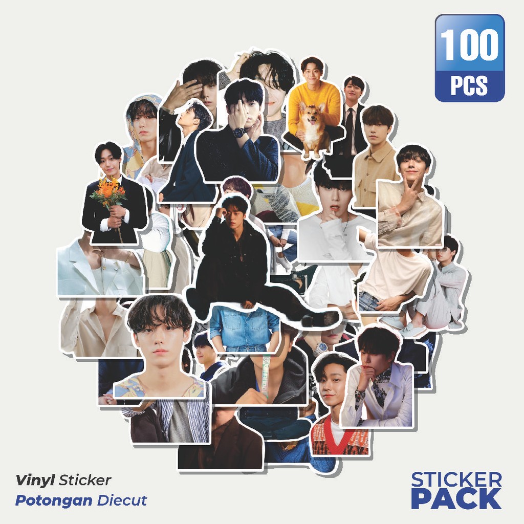 Super Hemat 100 PCS Stiker Aktor Lee Dohyun Dekorasi Lucu Kreatif untuk Notebook, Skateboard, HP