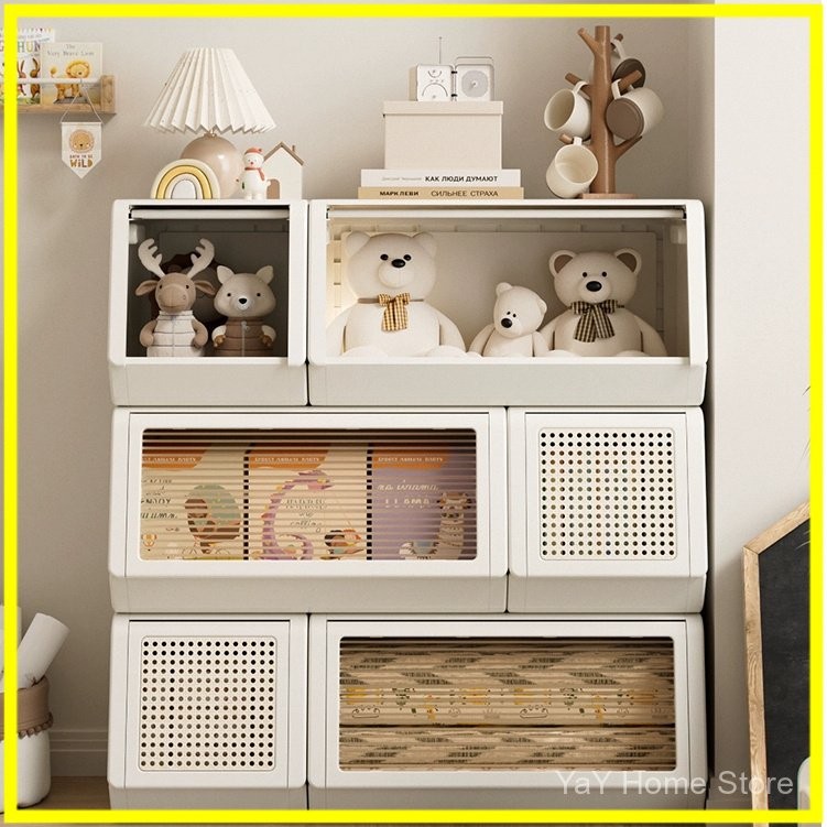 Wardrobe Storage Lipat Susun | Lemari Plastik Serbaguna untuk Pakaian Lemari Penyimpanan Lipat Plast