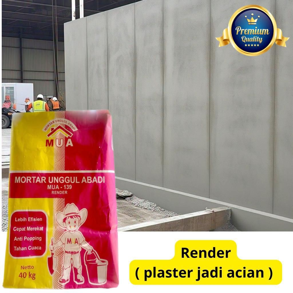 TOKOAKSA Semen mortar Render | PLESTER ACIAN HALUS 40 KG