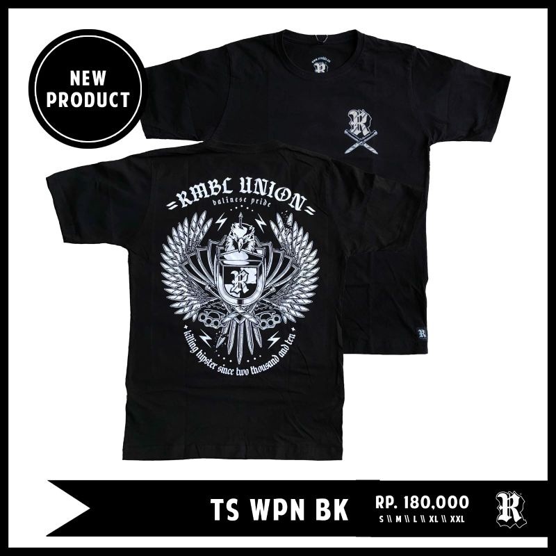 (COD) KAOS RUMBLE TS WPN BK / RUMBLE ORIGINAL / LOCAL BRAND / KONVEKSI KAOS / KAOS KEREN / BRAND BAL