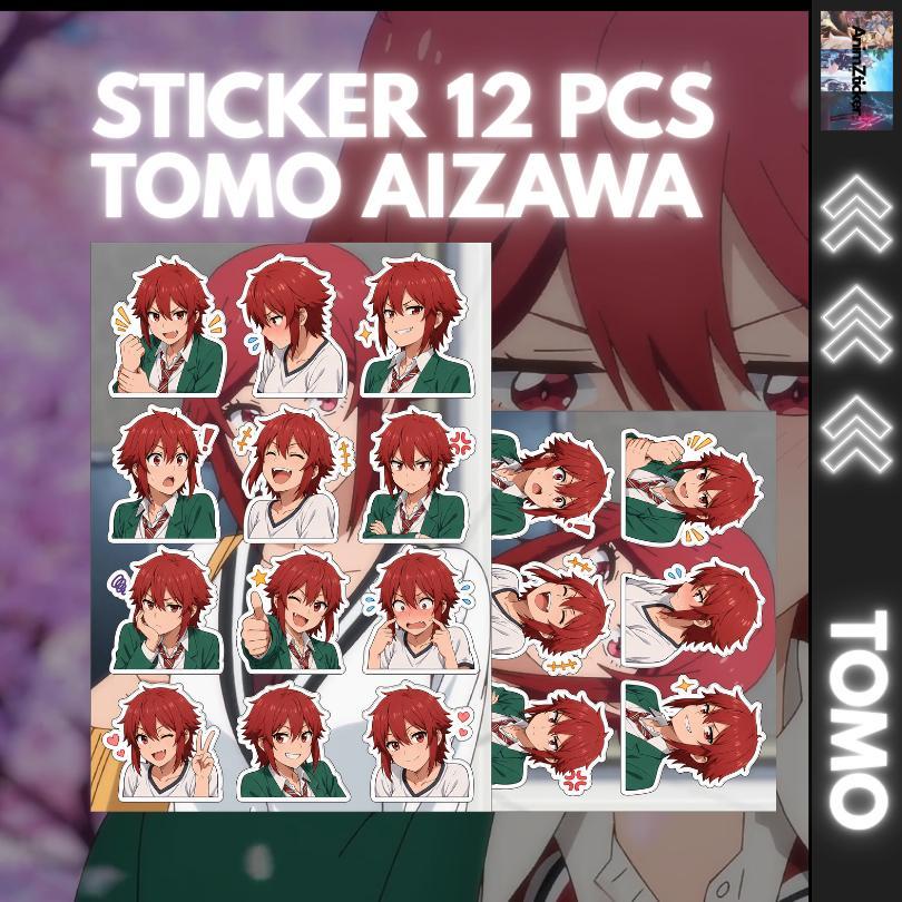12 PCS Stiker Tomo Aizawa Anti Air - Stiker Lucu