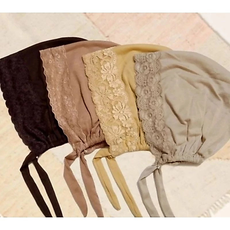 Ciput BasiqTali Mix Renda/Ciput Kaos Renda Tali Belakang / Ciput Ciput Renda Brokat InerJilbab Turki
