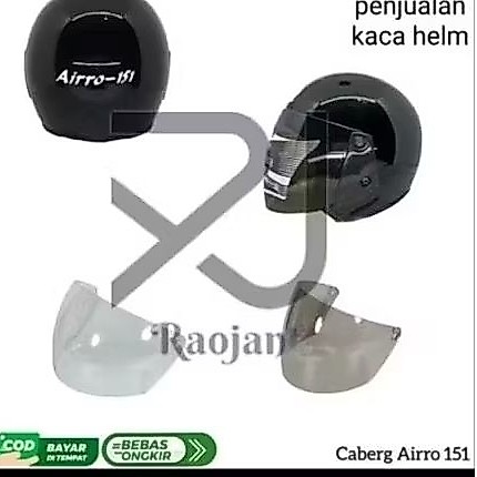 Kaca helm Caberg Airro 151 Visor helm Caberg Airro Hitam Bening