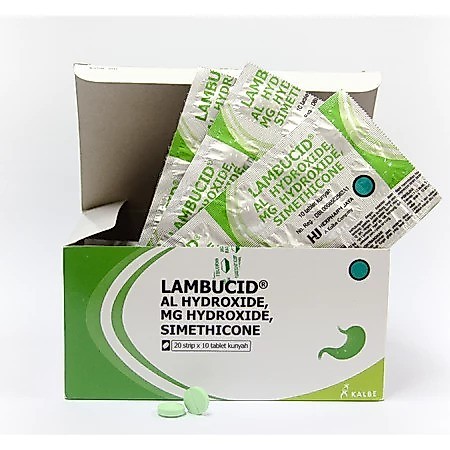 LAMBUCID Tablet - Obat Kembung, Maag, Asam Lambung