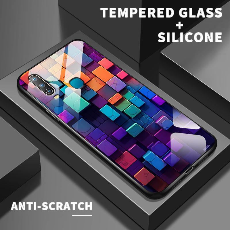 Hard Case Glass For VIVO Y17 Y17s Y15 Y15s Y15a Y15c Y16 Y19 Y12 Y12a Y12s Y12i Y11 2019 Y11s Siliko