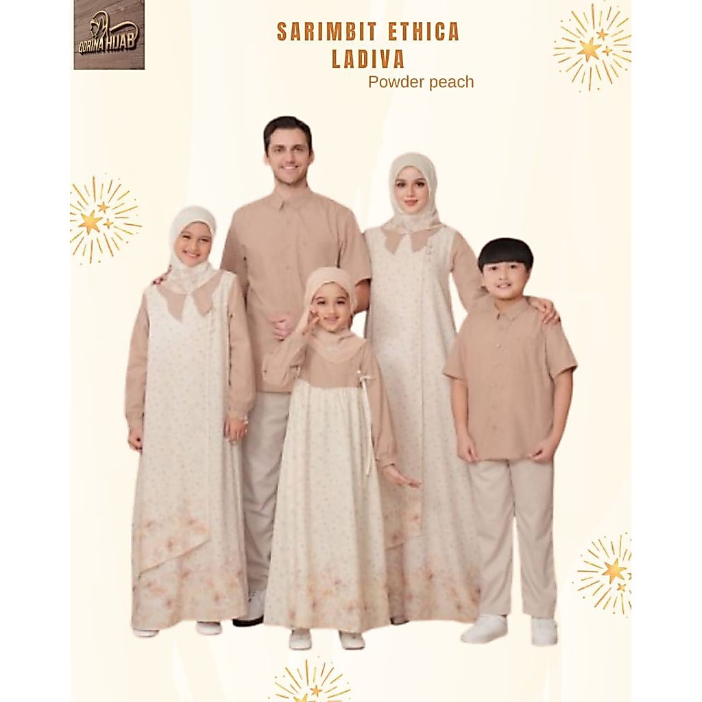 Sarimbit ethica Ladiva Powder peach / sarimbit ethica 2026 / sarimbit keluarga / sarimbit lebaran / 