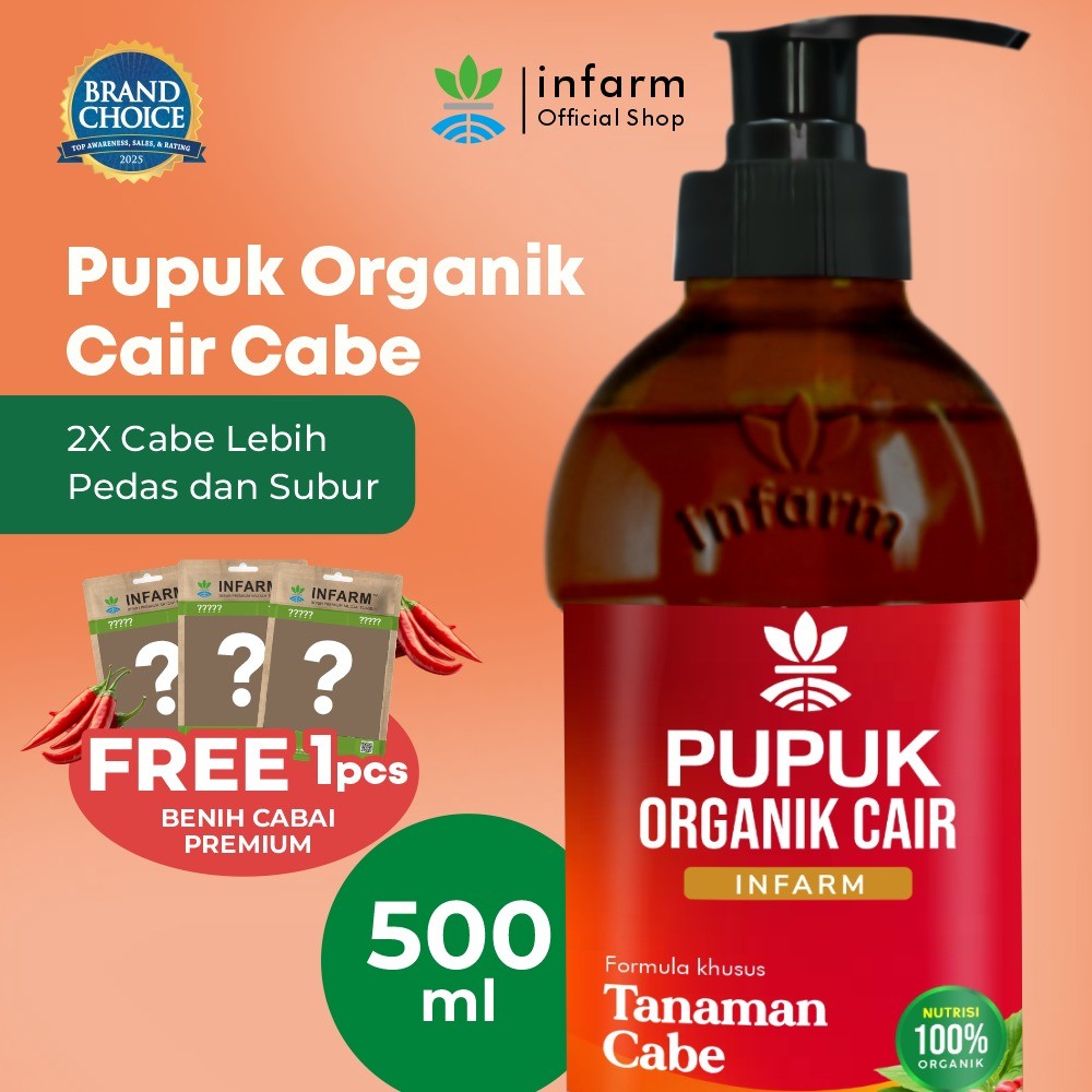 INFARM - Pupuk Organik Cair Cabe 500 ml POC Kompos Tanaman Cabai Penyubur Buah Cabe Lebat Banyak