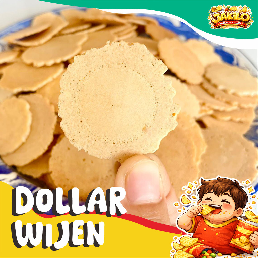 Dollar Wijen 150gr Kue Opak Simping Wijen Manis - JAKILO Jajanan Kiloan
