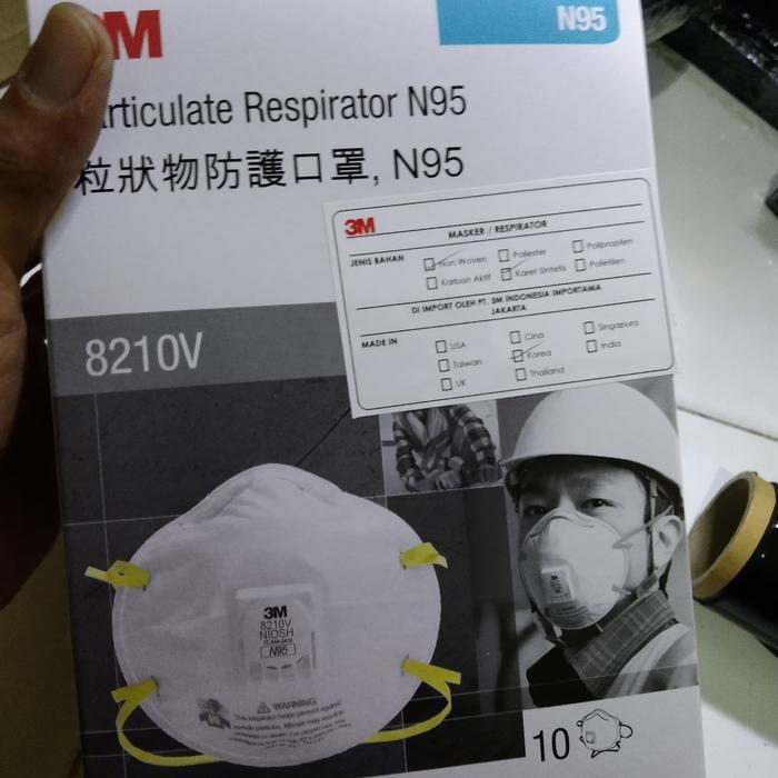 Original Masker N95 3M 8210v - Masker 3M N95 8210 - Masker Medis Virus