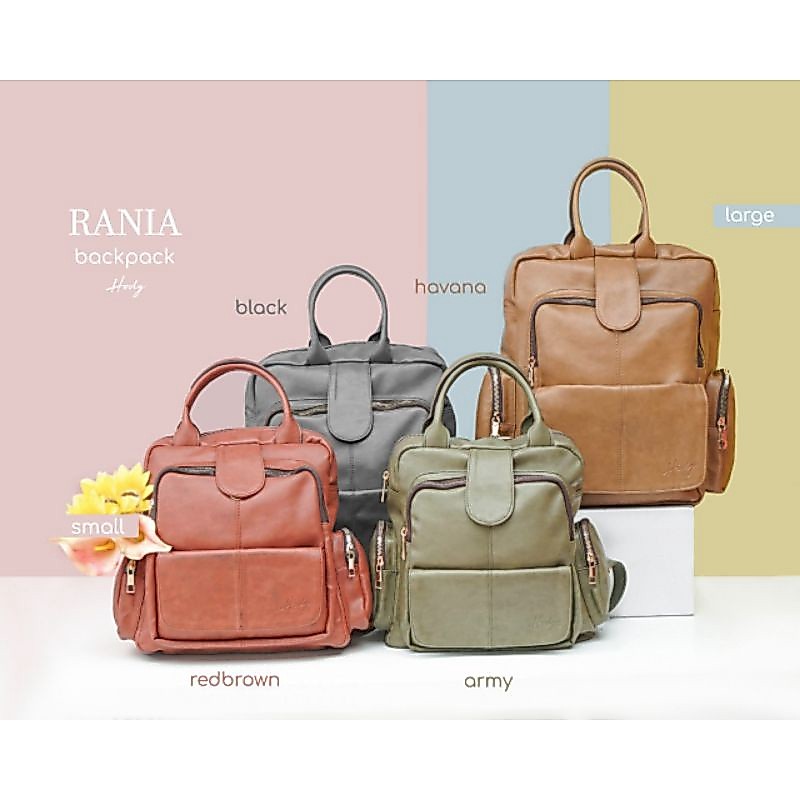 Hody Rania Backpack Ransel Wanita Small - Large muat laptop 14' inchi (READY)