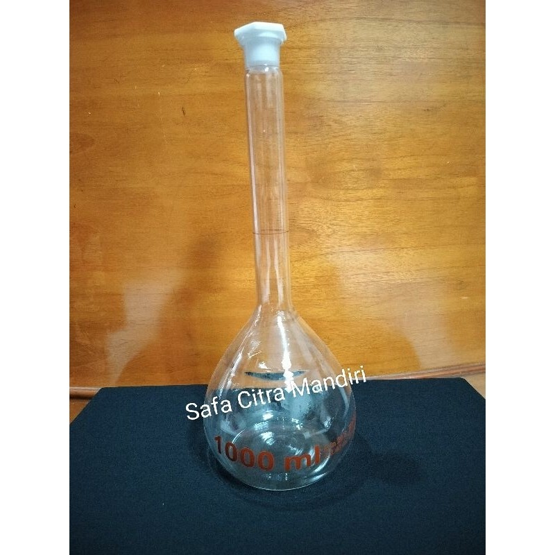 Volumetric Flask / Labu Ukur 1000ml Pyrex     Berkualitas