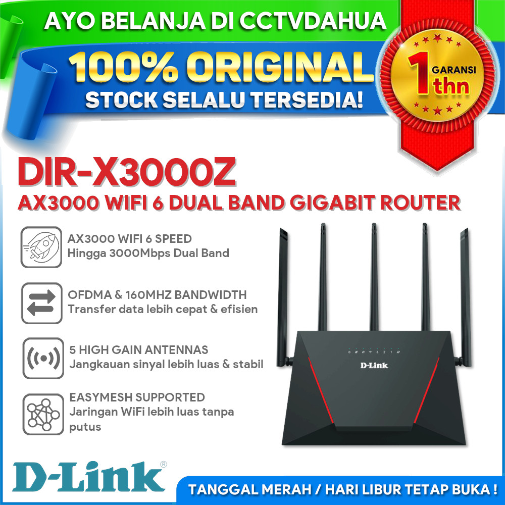 D-LINK DIR-X3000Z AX3000 WIFI 6 DUAL BAND GIGABIT ROUTER