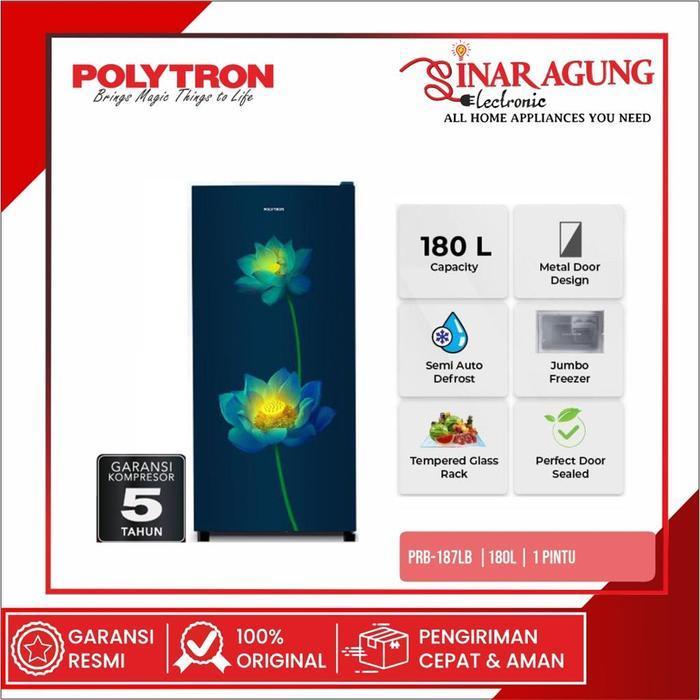 Kulkas Polytron 1 Pintu Prb 187 Lb / Prb-187Lb 180L 100% Ori