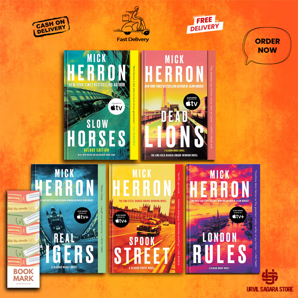 Slough House - Slow Horses - Dead Lions - Clown Town | 9 Book Series | By Mick Herron (English)