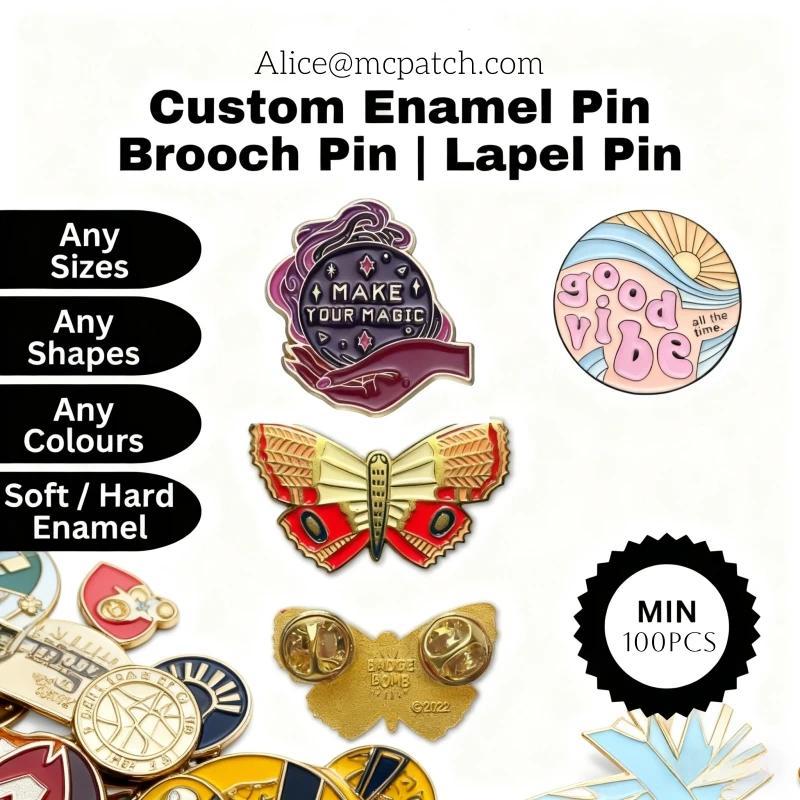 Custom Logo P Custom Soft Hard Enamel P With Butterfly Clutch Customized Enamel Lapel Pin For Annive