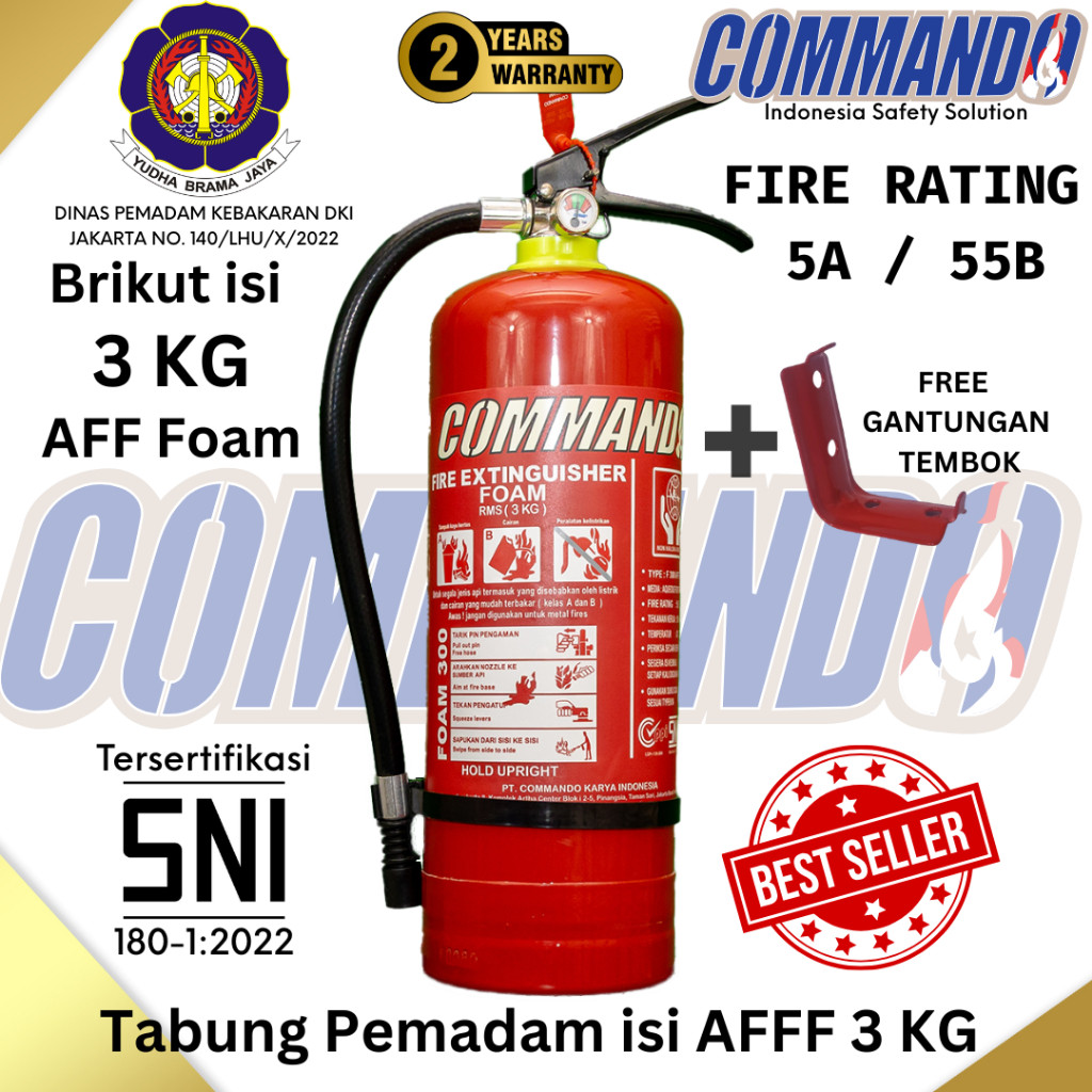 APAR SNI FOAM 3 KG COMMANDO / AFF FOAM 3 L / Komplit Set