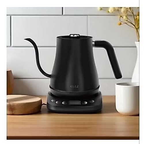 klaz teko listrik digital Gooseneck 1 liter 800 Watt black kettle original klaz