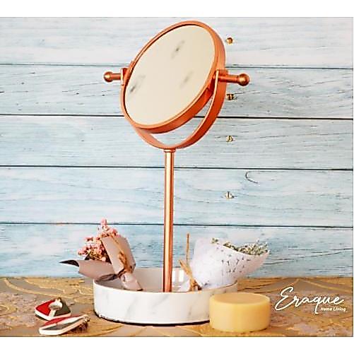 Belle Marble Makeup Mirror / Cermin Kaca Makeup Kosmetik Meja Keramik