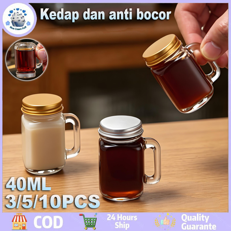 10 cangkir espresso mini berukuran 40 ml, cangkir espresso portabel, dan kaleng espresso mini