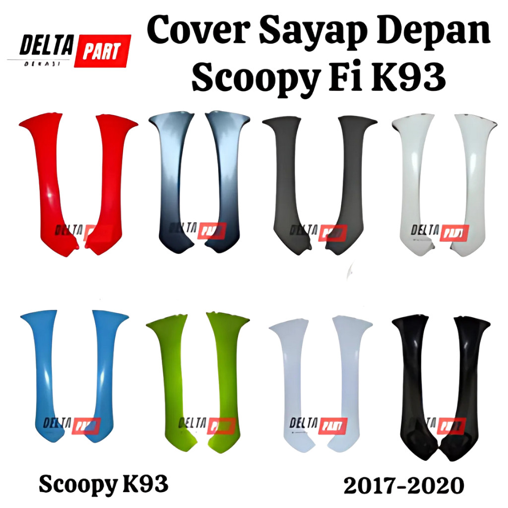 Cover Sayap depan Kiri kanan legshield luar cover body depan scoopy fi esp k93 new 2017-2020 ori