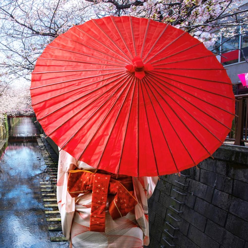 

20/30/40CM Colorful Paper Umbrella Chinese Style DIY Crafts Oil-paper Painting Umbrella Bamboo Handle Oriental Parasol For Party