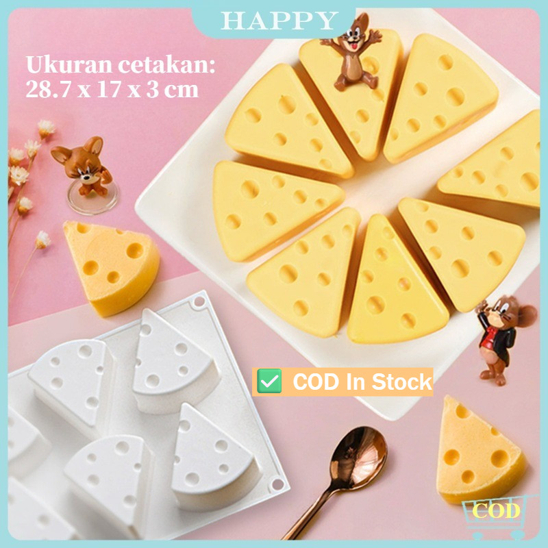 【COD✅In Stock】Cetakan Puding Coklat Kue Silikon Bentuk Keju / Cheese Cake Mould Cheese