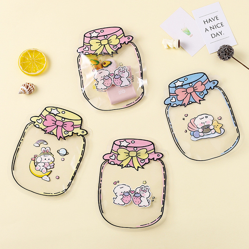 

[GAMGAM Cute Jar Series Ziplock Bag Zipper Bag Packaging Kemasan Plastik Klip Tempat Penyimpanan