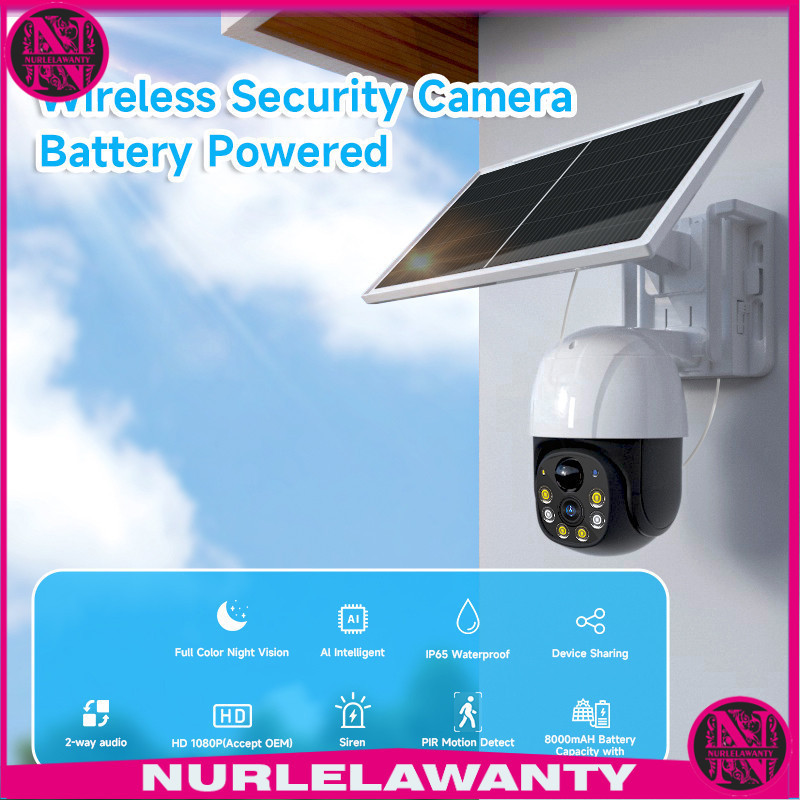 - V380 Pro Kamera CCTV WiFi Solar Panel Outdoor Camera HD 1080P IP65 - MVT-1120G-P5 Pro -