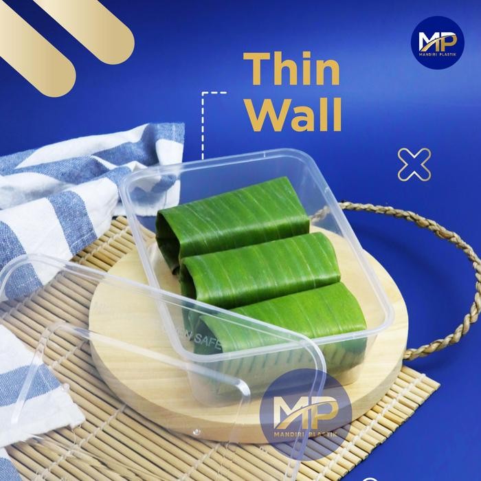 TERMURAH Thinwall Rectangle OT 750ml Cup Mika OTI Food Container Kotak Makan Plastik Persegi Panjang