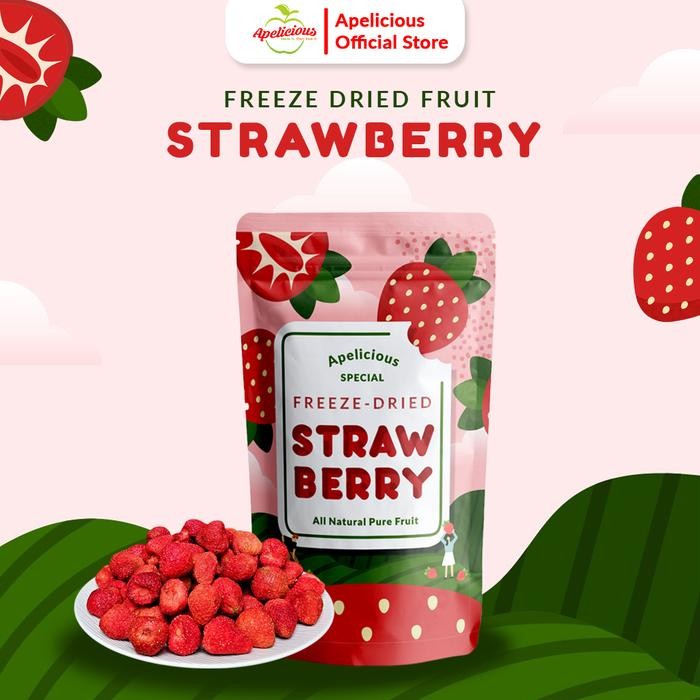 

HOT PRODUK APELICIOUS Keripik Buah Strawberry APELICIOUS Kering - FD Strawberry - Food, Snack - Default