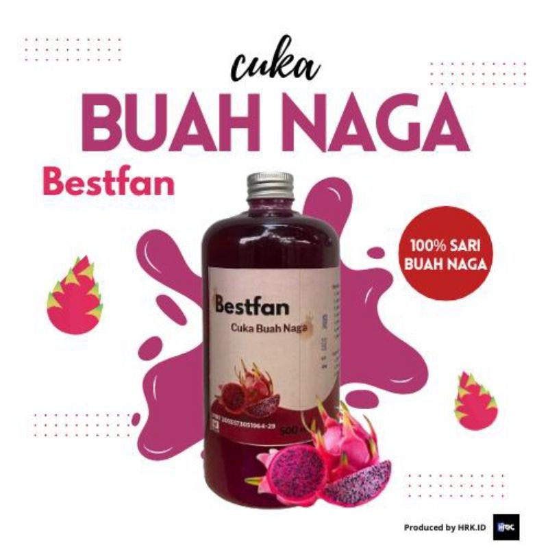 

Cuka Buah Naga Dragon Fruit Cider Vinegar Bestfan 500Ml Probiotik