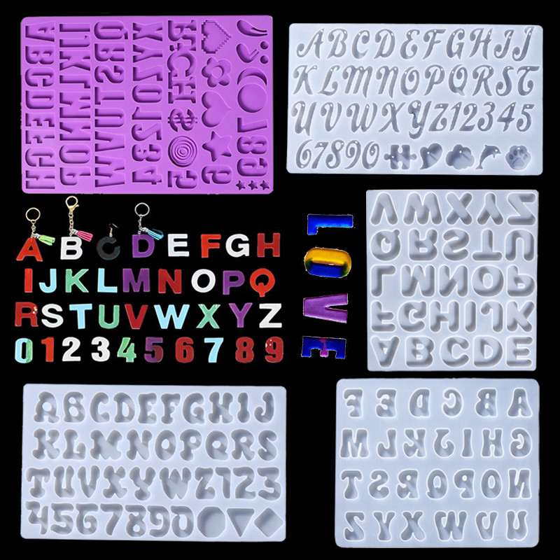 

Multi Letter Ring Drop Gel Mould For Men Women Multi Resin Mould For DIY Epoxy Resin Molds Fashion Decorative Earring Pendant