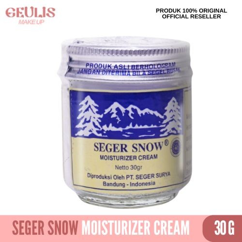 Seger Snow Moisturizer Cream Botol Kaca 30gr - Krim Pelembab Membantu Melembabkan Kulit & Memperbaik