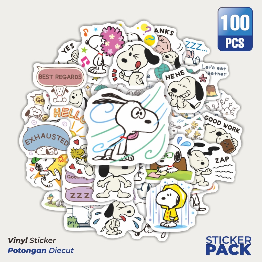 

Terbaru! 50 pcs Stiker Kartun Snoopy V44 Dekorasi Lucu Kreatif untuk Notebook, Skateboard, HP