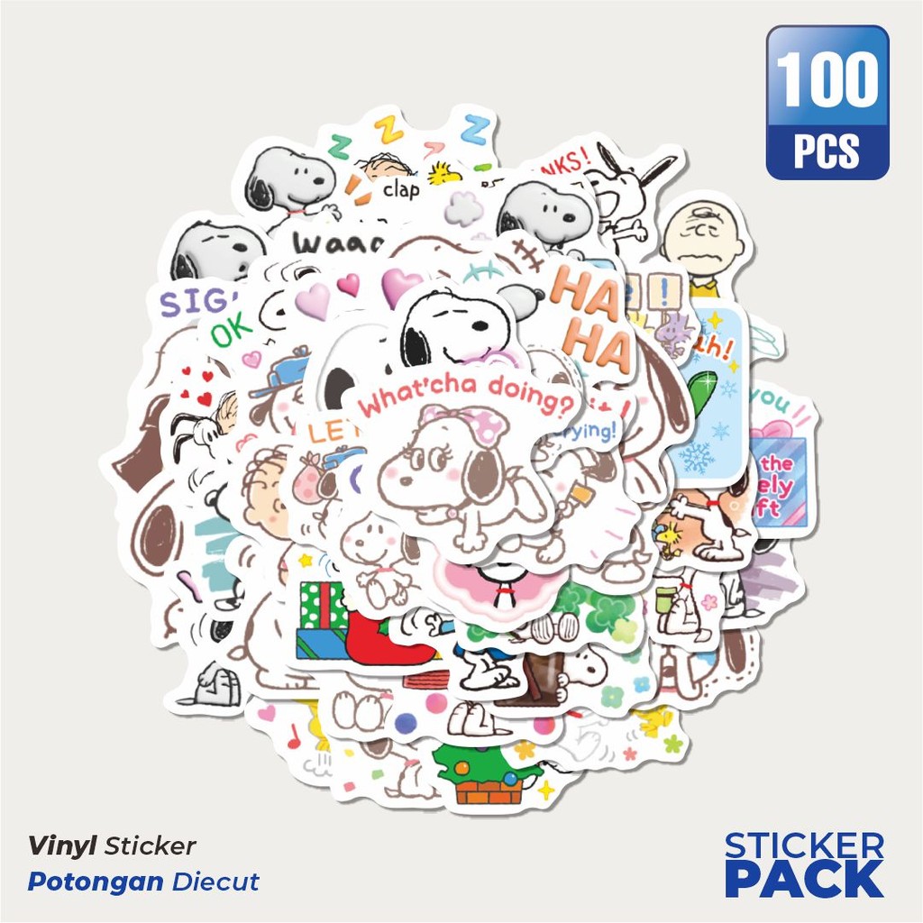 

Terbaru! 50 pcs Stiker Kartun Snoopy V13 Dekorasi Lucu Kreatif untuk Notebook, Skateboard, HP