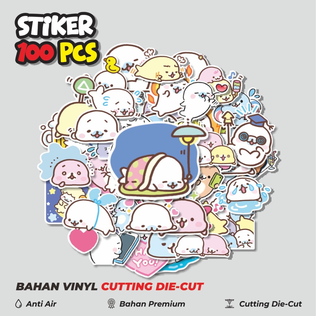 

Terbaru! 50 pcs Stiker Line Mamegoma San X Dekorasi Lucu Kreatif untuk Notebook, Skateboard, HP