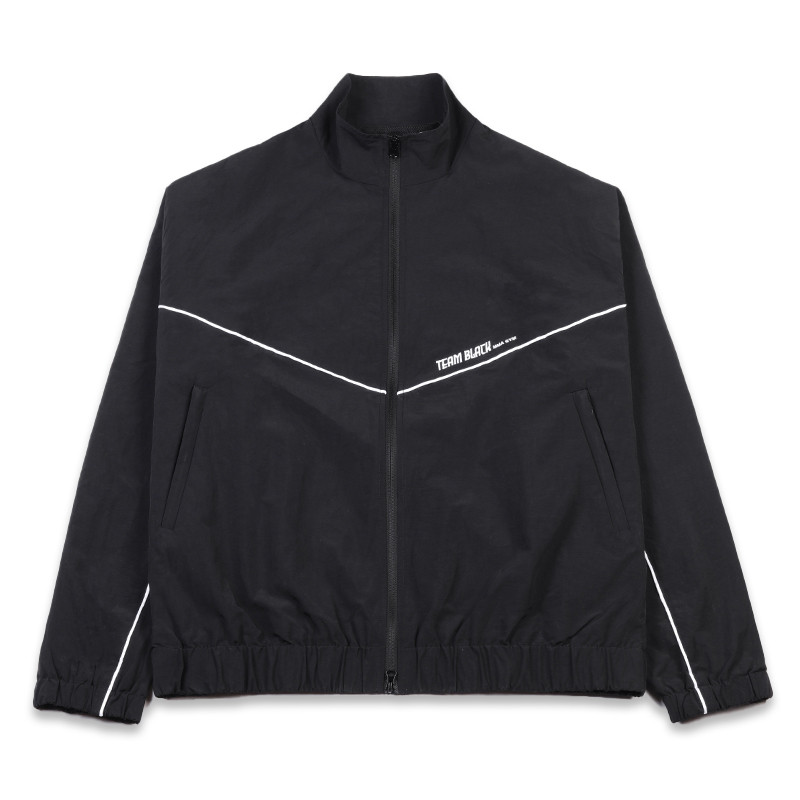 Jinx Team Black Windbreaker Track Jacket Long Sleeve Tops Unisex Sports Coat Embroidery Outerwears M