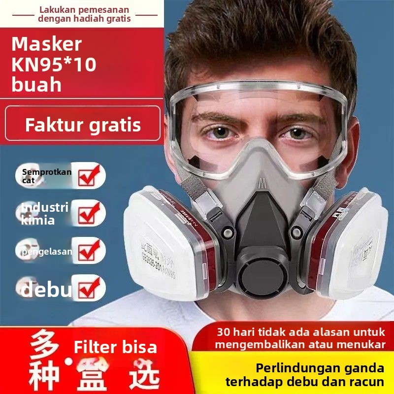 Masker Gas Masker Debu Masker Formaldehida Masker Debu Industri Cat Semprot Pestisida Masker Debu Ga