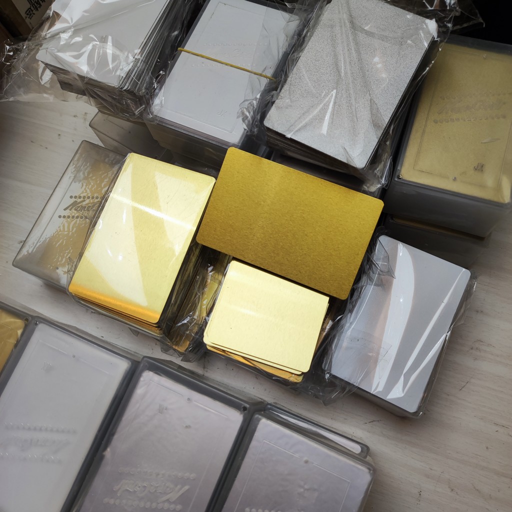

100pcs 0.45mm Thickness Sublimation Blank Metal Name Card Business Card Printing by Flat Heat Press DIY Craft
