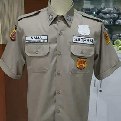 ATASAN BAJU PDH SATPAM COKLAT Kemeja Satpam Coklat Seragam PDH Security Baru