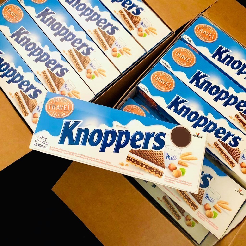 

Storck Knoppers Coklat Wafer Travel Edition 375gram isi 15pcs Individual Pack
