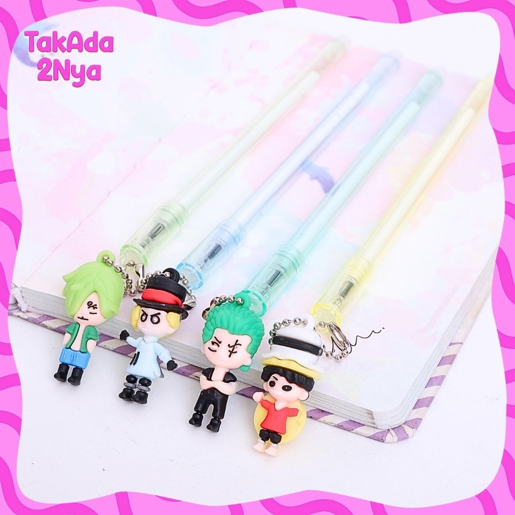 

Pena Gel Gantungan Rantai One Piece Monkey D. Luffy Nico Robin Shanks Sanji Tony Chopper Roronoa zoro Bolpen Pulpen Bolpoin Ballpoint Karakter Pulpen Lucu