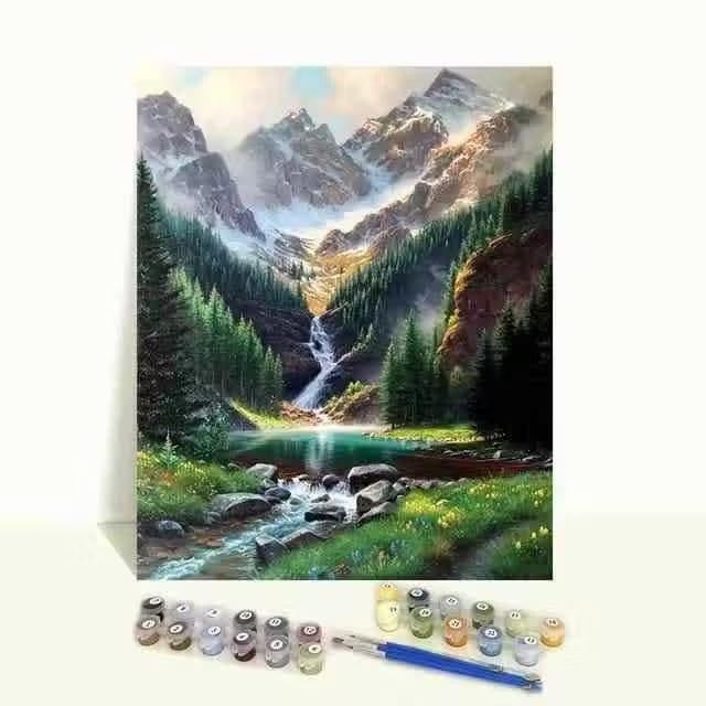 

౨Accessoriesৎ~ Terlaris [KYM12] DIY Canvas Paintings for Sale Paint by Numbers Adult Handmade Painting Wall Art - OTG611