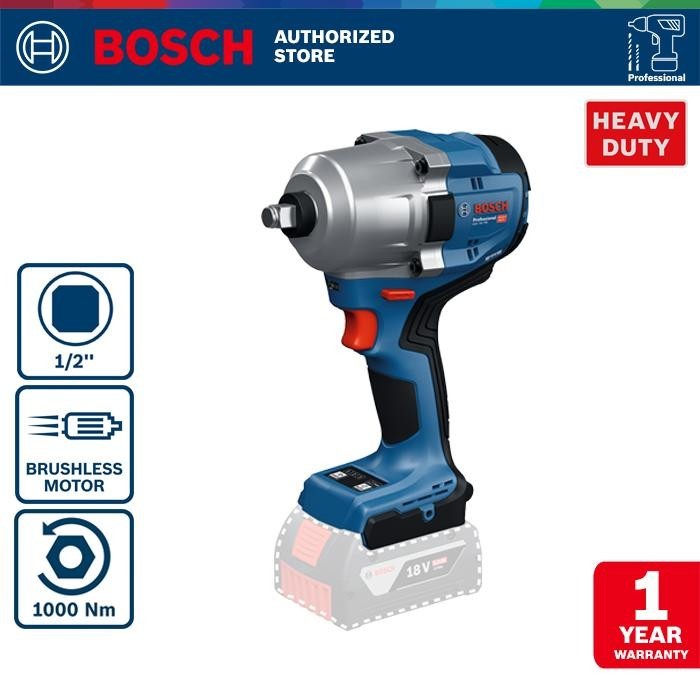 Bosch Brushless Impact Wrench / Kunci Impact Baterai 18Volt SQ 1/2" GDS 18V-780 (UNIT ONLY)