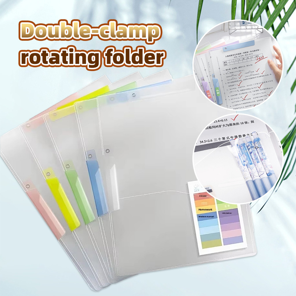 A3/A4 Tas map plastik dokumen transparan aesthetic Project Folder Map Keeper Bening 5PCS/Bag