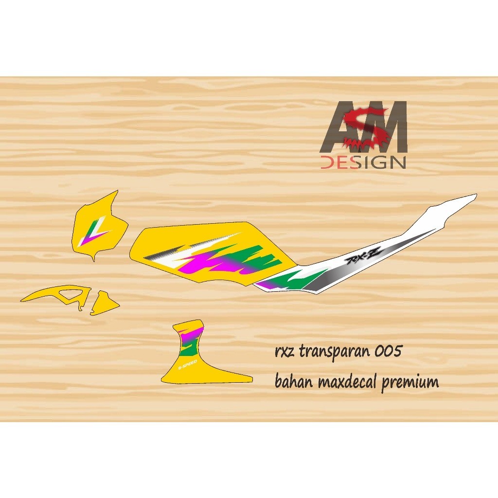 Striping stiker yamaha rxz catalyzer transparan 005