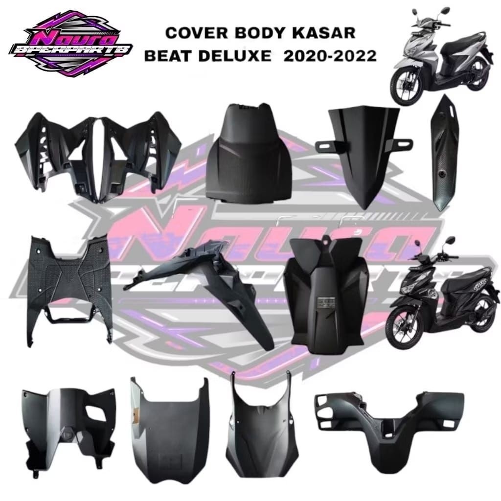 Cover Body Full Kasar Set Honda Beat Deluxe Beat All New 2020 2021 2022 2023 / Body Kasar Beat