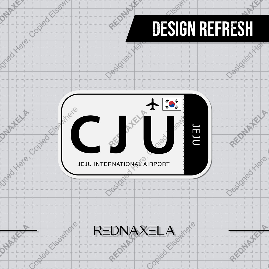 

Stiker Vinyl Jeju International Airport Code CJU Sign Sticker