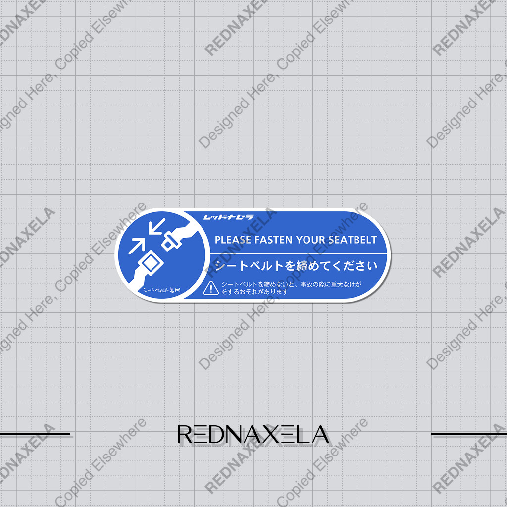 

Stiker Vinyl Fasten Seat Belt Warning Sign Waterproof Sticker